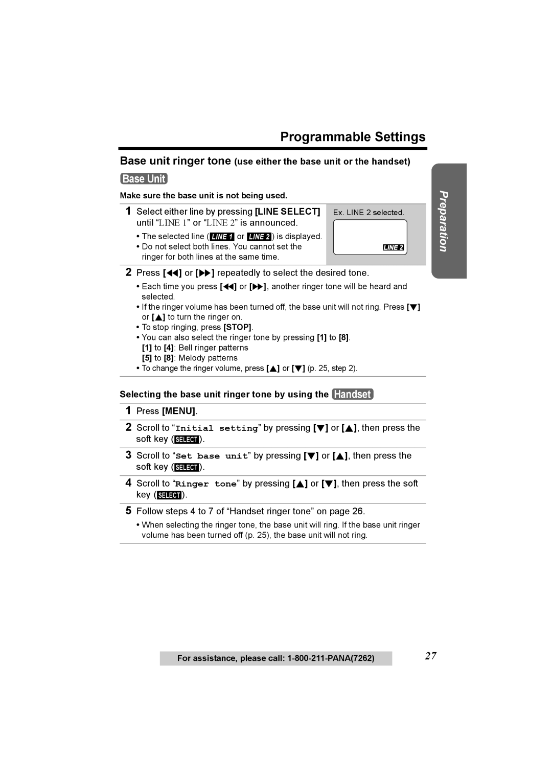 Panasonic KX-TG6500, KX-TG6502 operating instructions Press H or G repeatedly to select the desired tone 