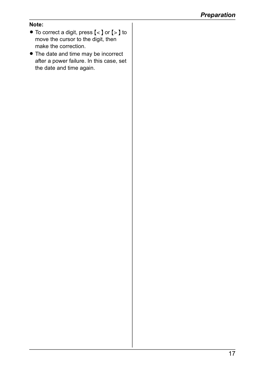 Panasonic KX-TG7301NZ, KX-TG7302NZ operating instructions Preparation 