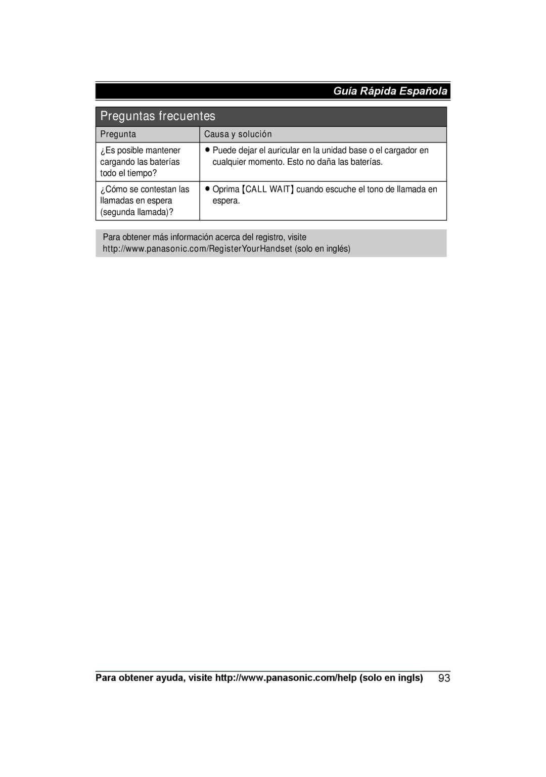 Panasonic KX-TG7624SK, KXTG7623B, KXTG7622B operating instructions ¿Es posible mantener 