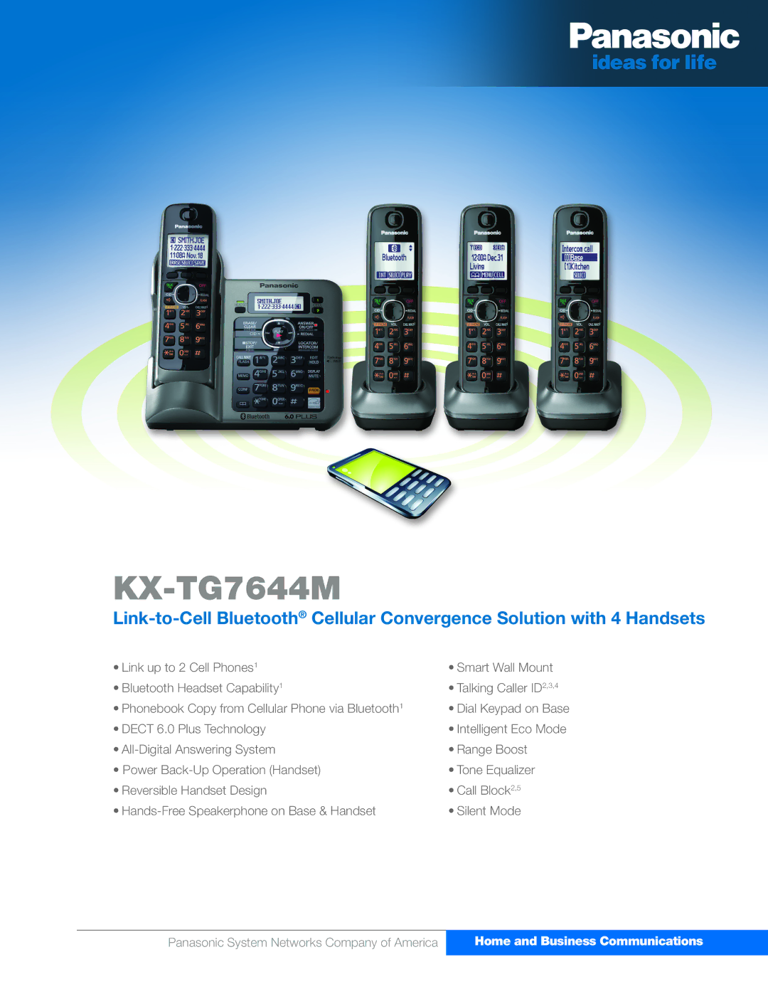 Panasonic KXTG7644M manual KX-TG7644M 