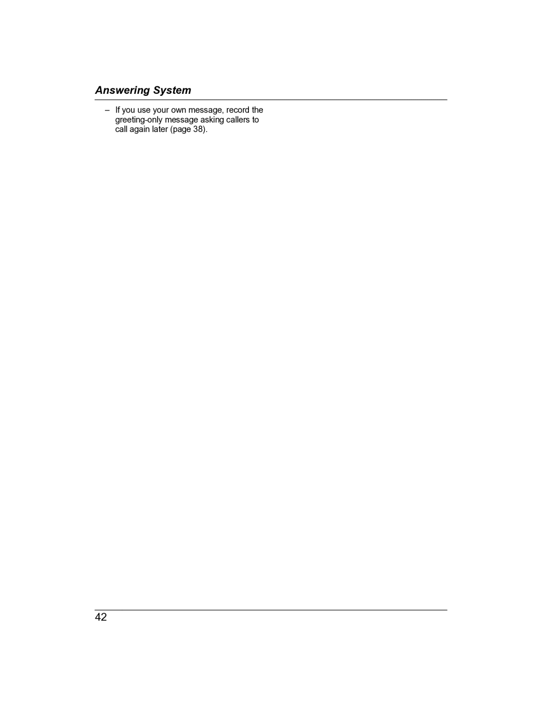 Panasonic KX-TG8163AL, KX-TG8162AL operating instructions Answering System 