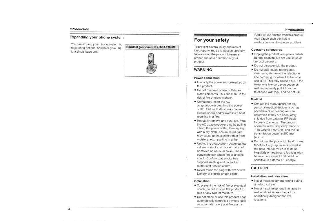 Panasonic KX-TG8301HK manual 