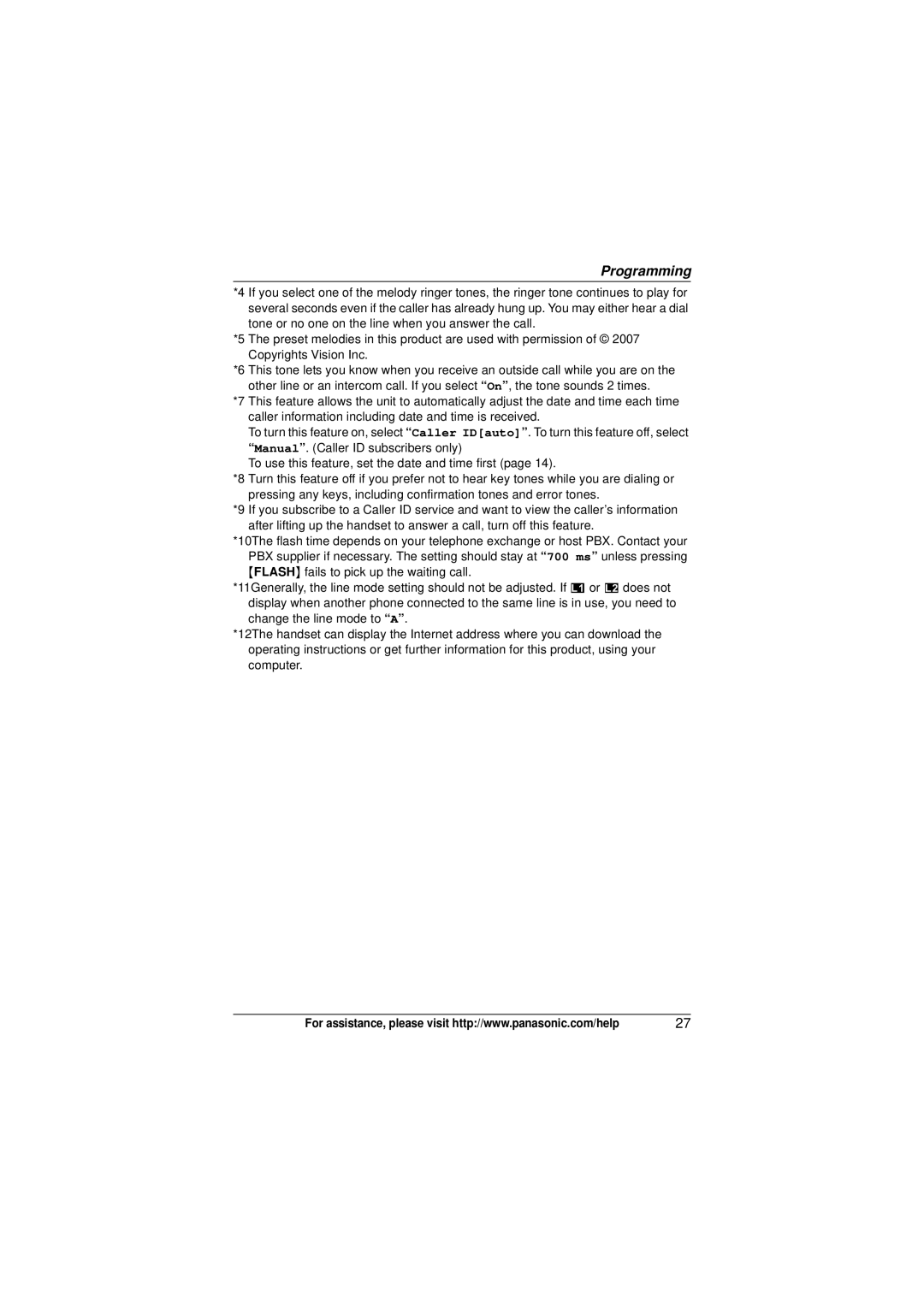 Panasonic KX-TG9322, KX-TG9321 operating instructions Programming 