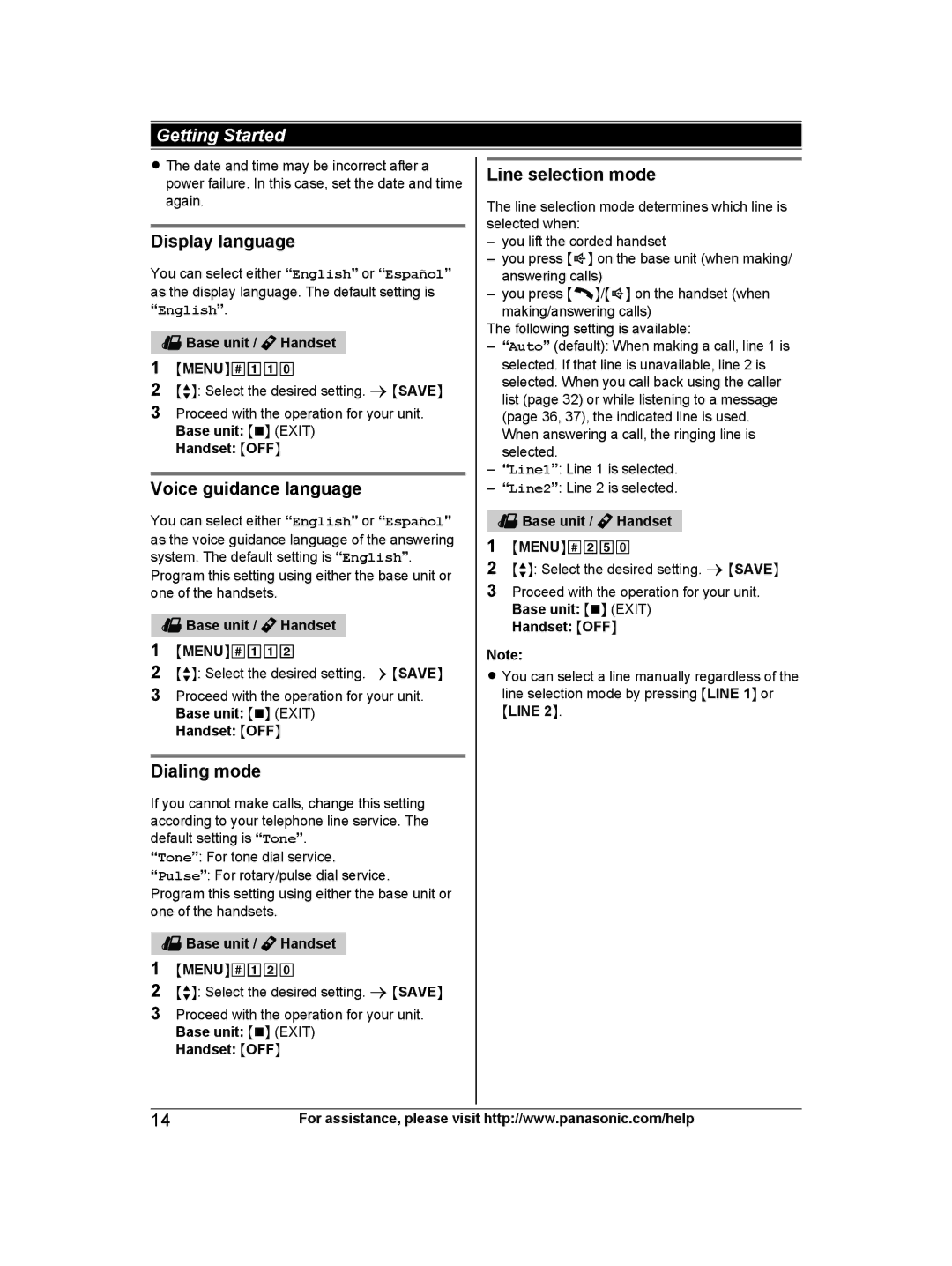 Panasonic KX-TG9472, KX-TG9471 operating instructions 