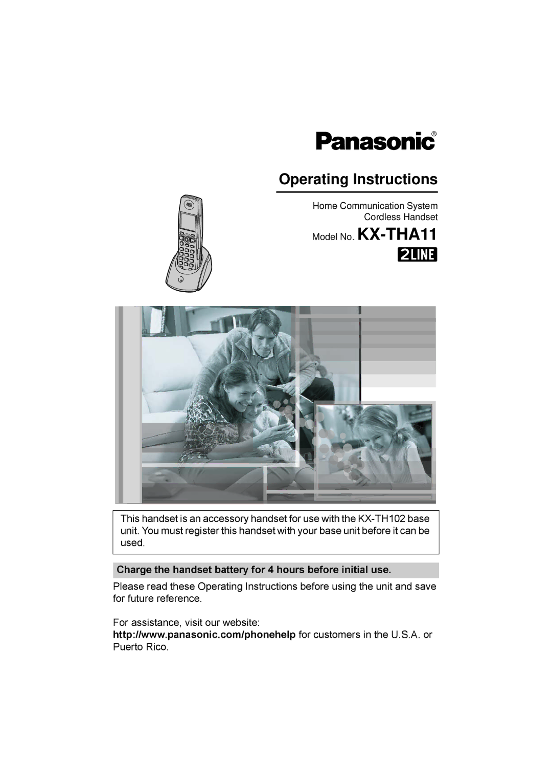 Panasonic KX-THA11 operating instructions Operating Instructions 