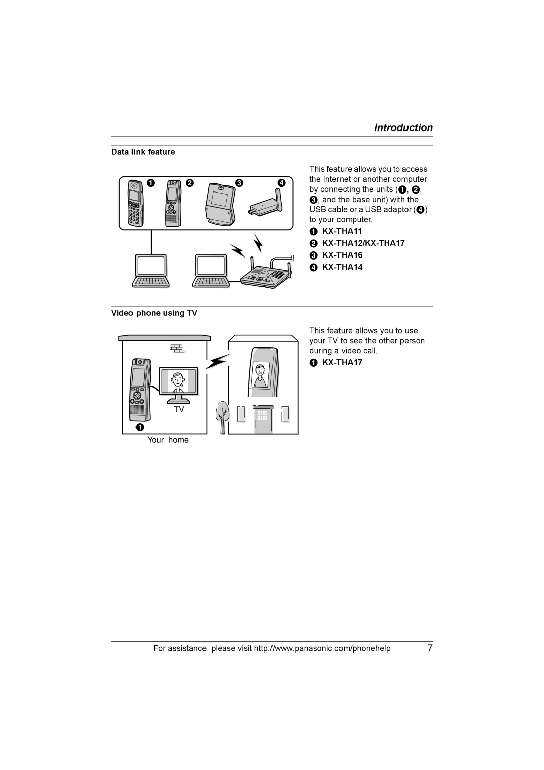 Panasonic KX-THA11 operating instructions KX-THA14, KX-THA17 