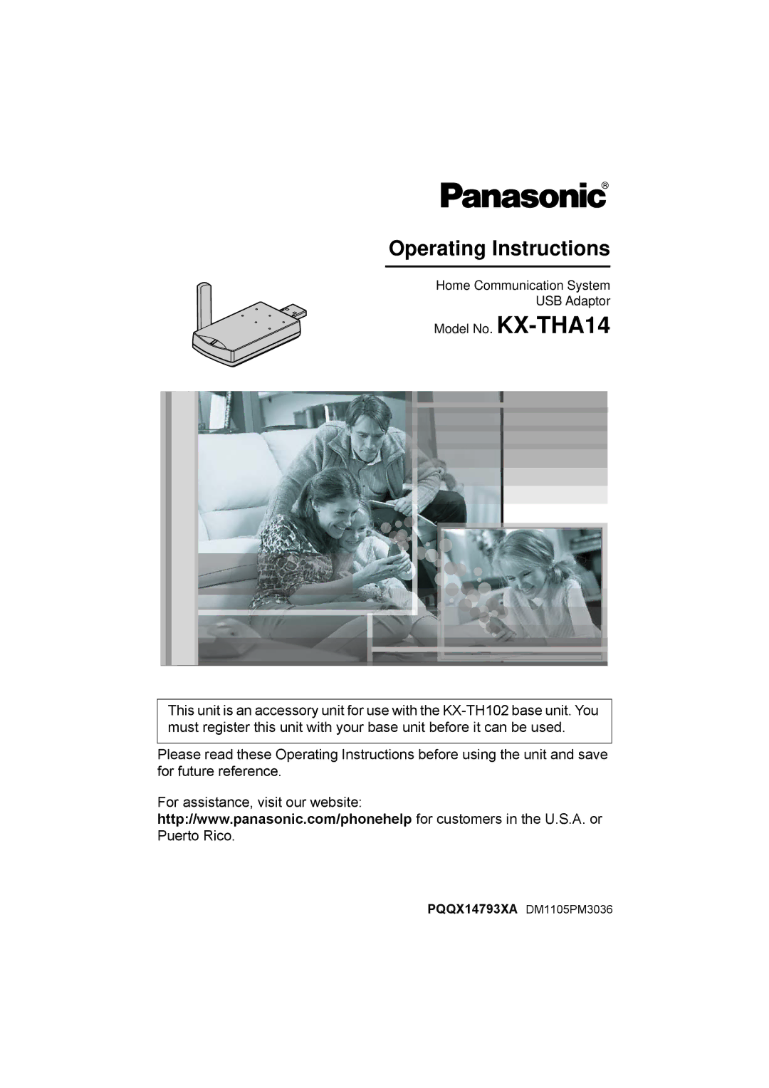 Panasonic KX-THA14 manual Operating Instructions 