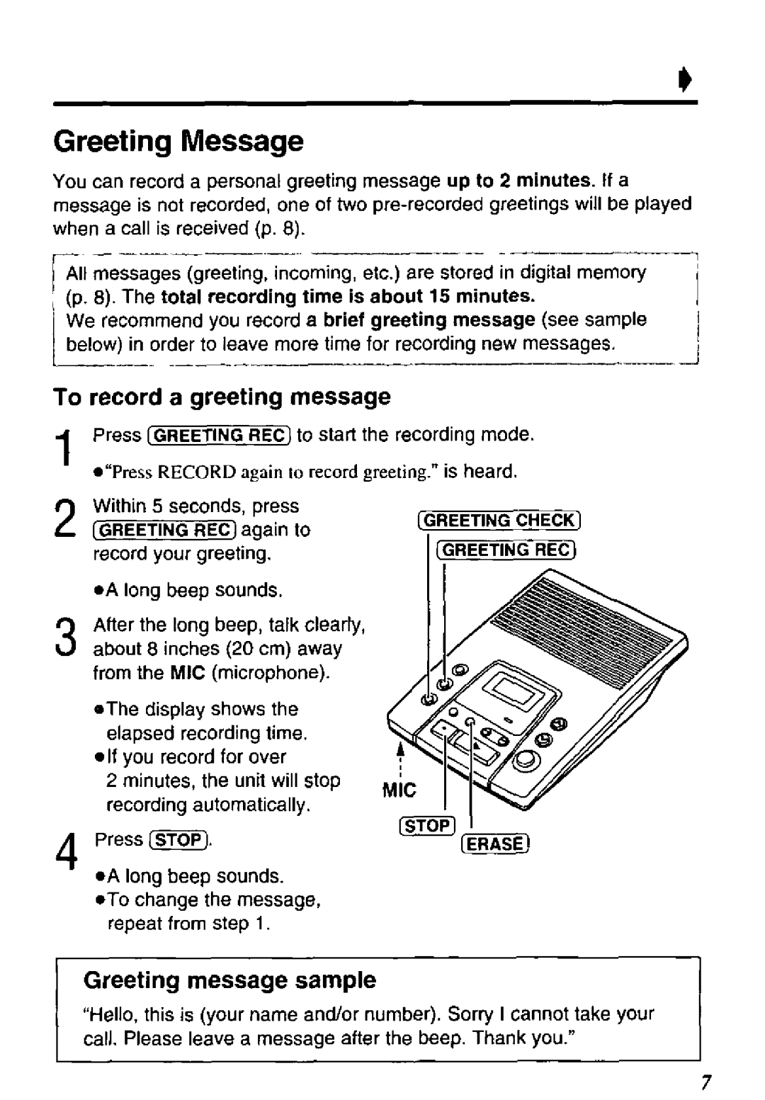 Panasonic KX-TM100B manual 