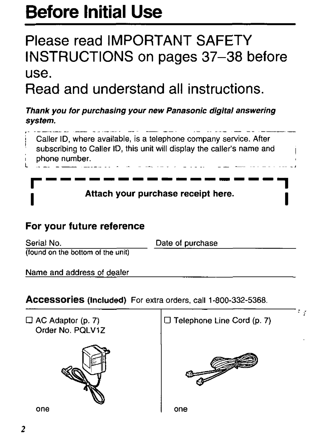 Panasonic KX-TM150B manual 