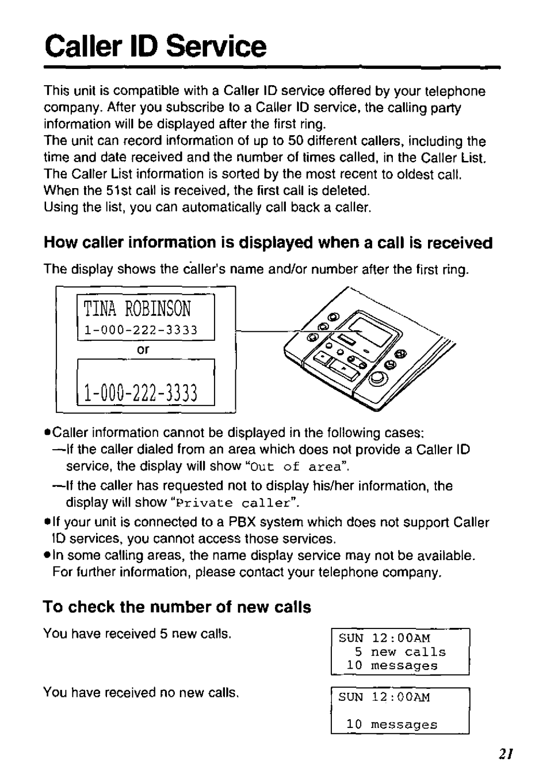 Panasonic KX-TM150B manual 