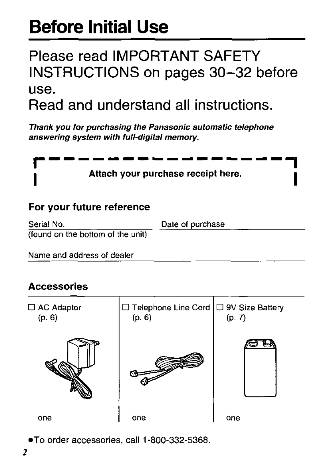 Panasonic KX-TM80-W, KX-TM80-B manual 