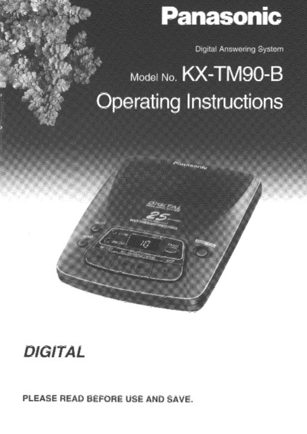 Panasonic KX-TM90-B manual 