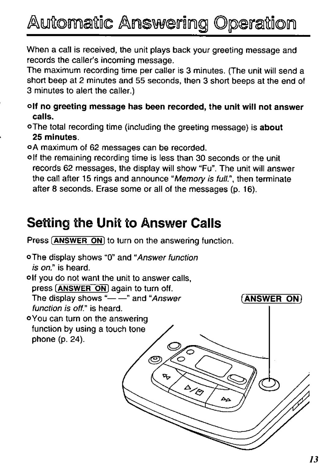 Panasonic KX-TM90-B manual 