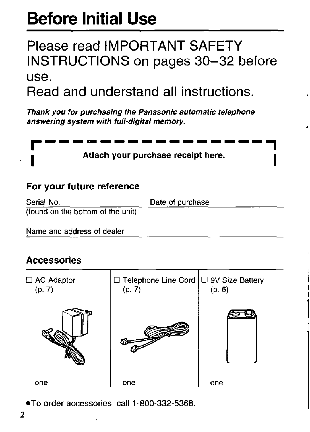 Panasonic KX-TM90-B manual 