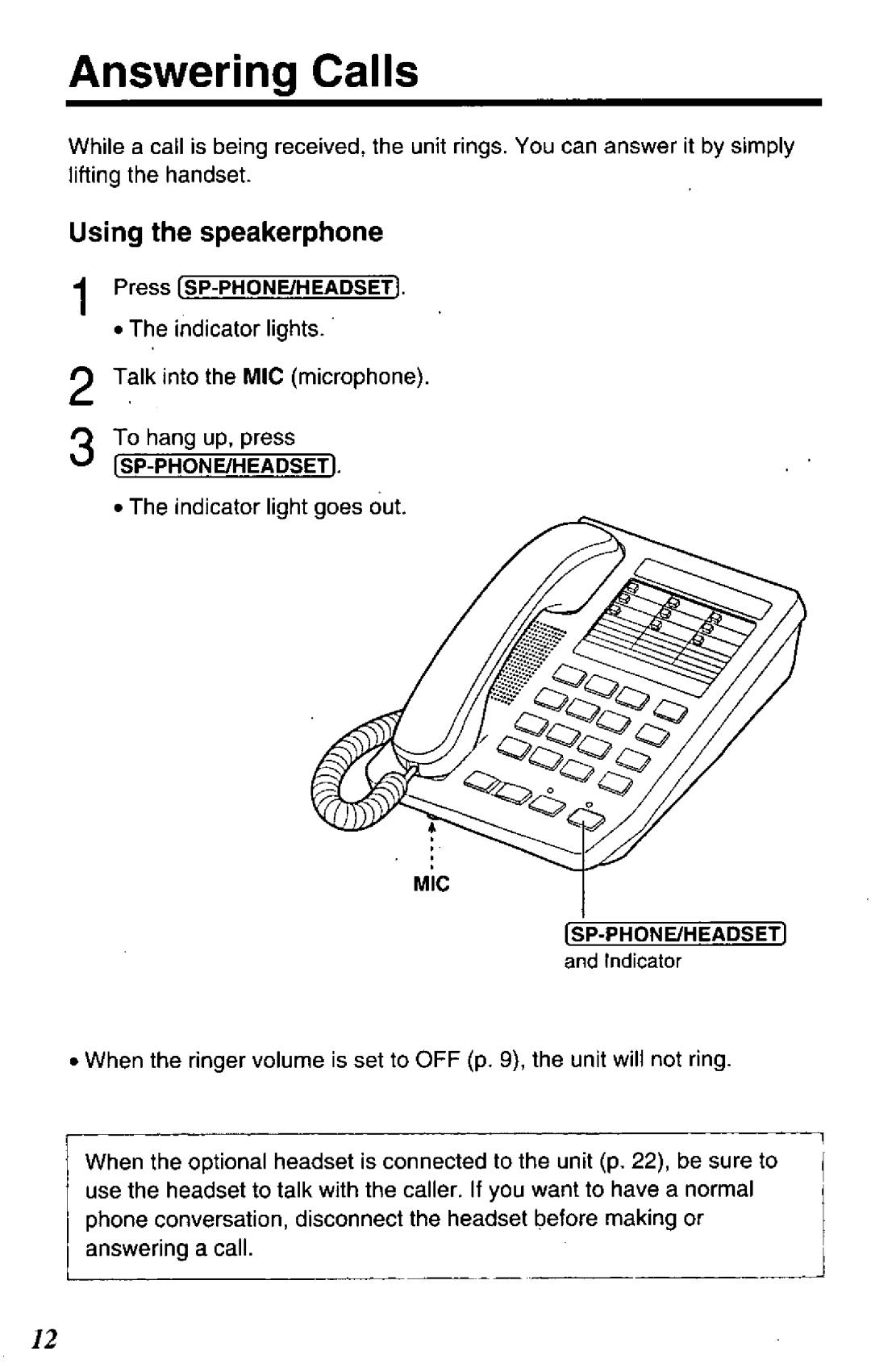 Panasonic KX-TS15-W manual 