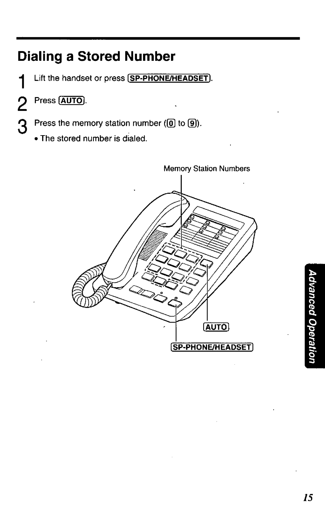 Panasonic KX-TS15-W manual 