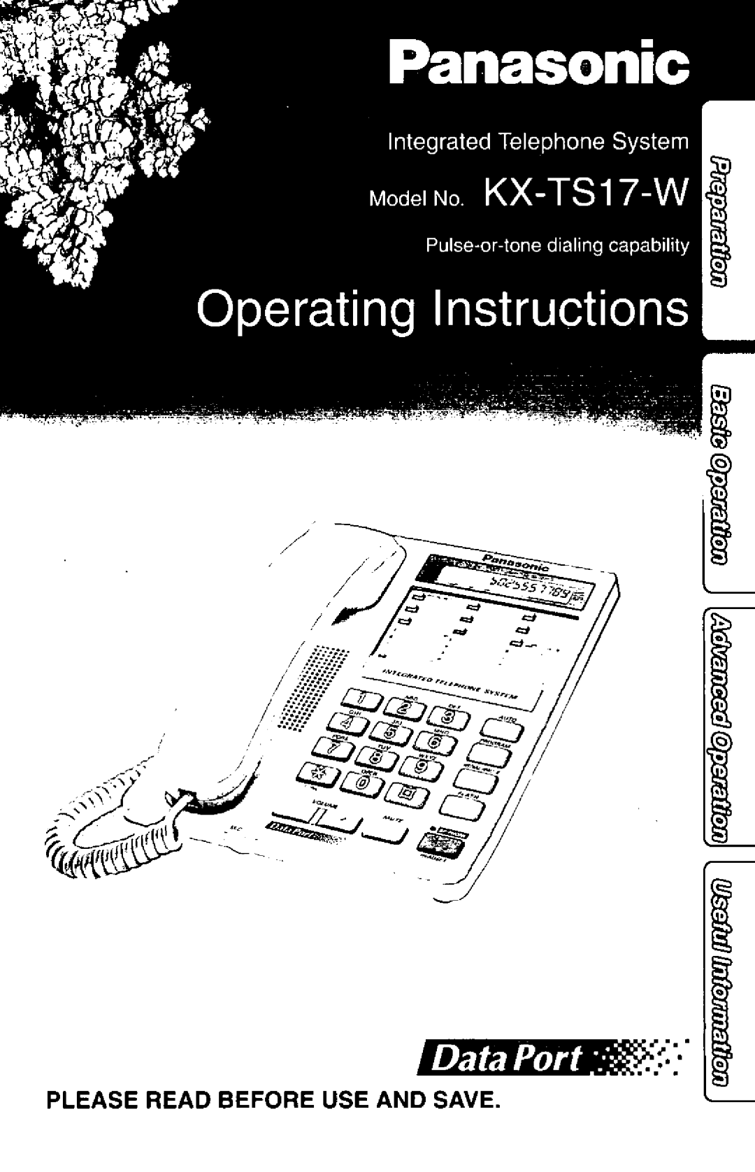 Panasonic KX-TS17-W manual 