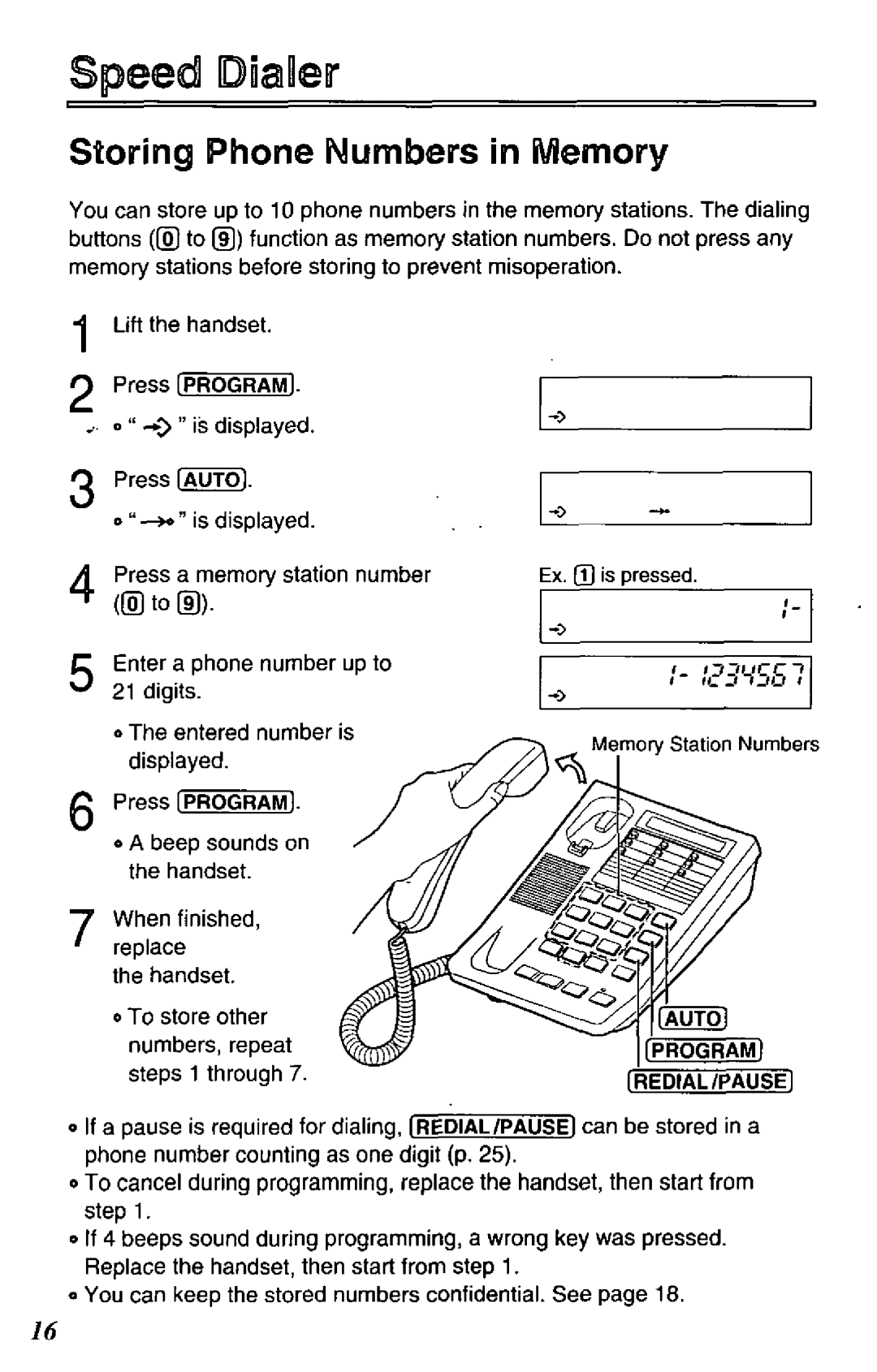 Panasonic KX-TS17-W manual 