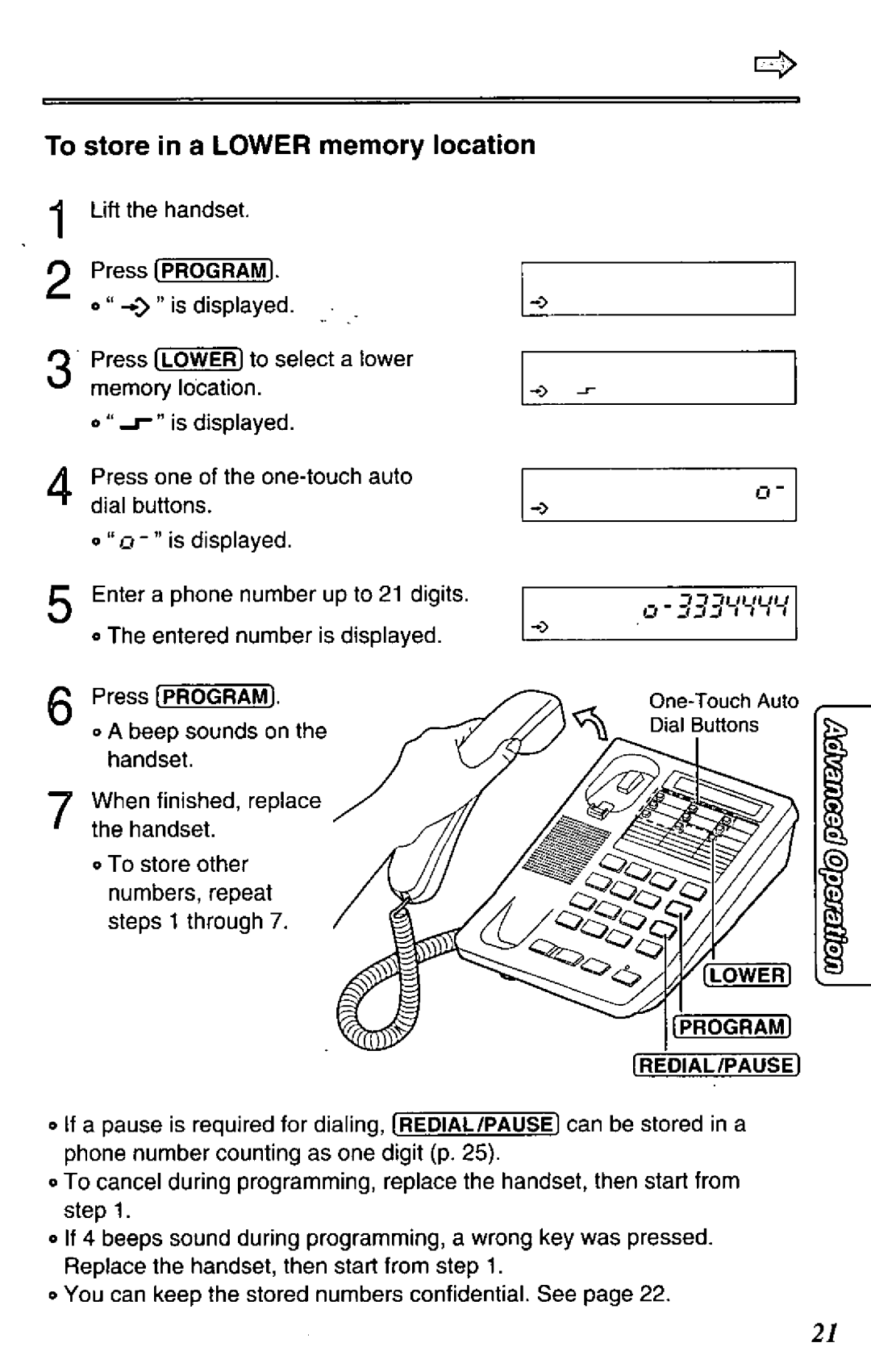 Panasonic KX-TS17-W manual 