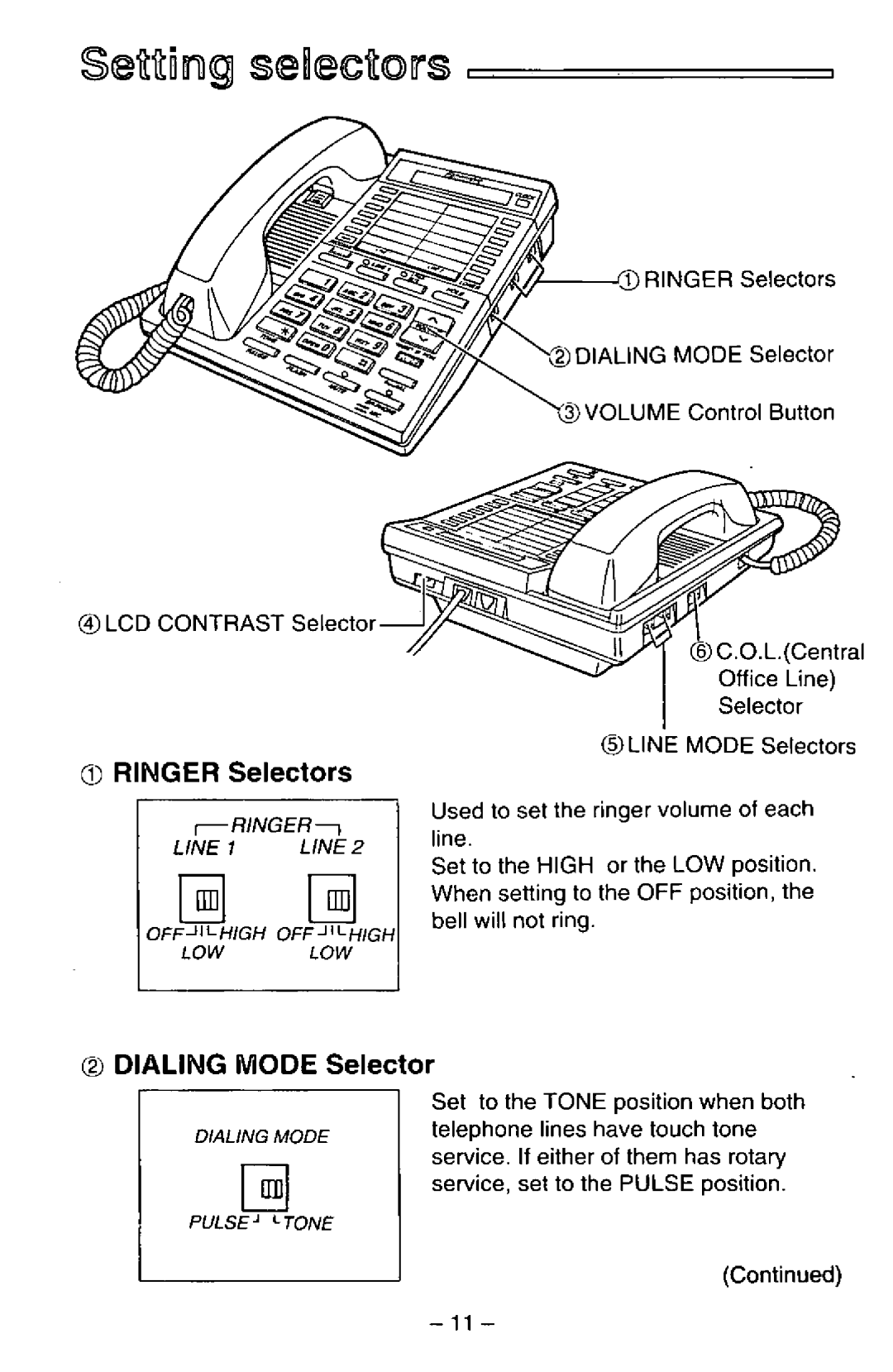 Panasonic KX-TS25-B manual 