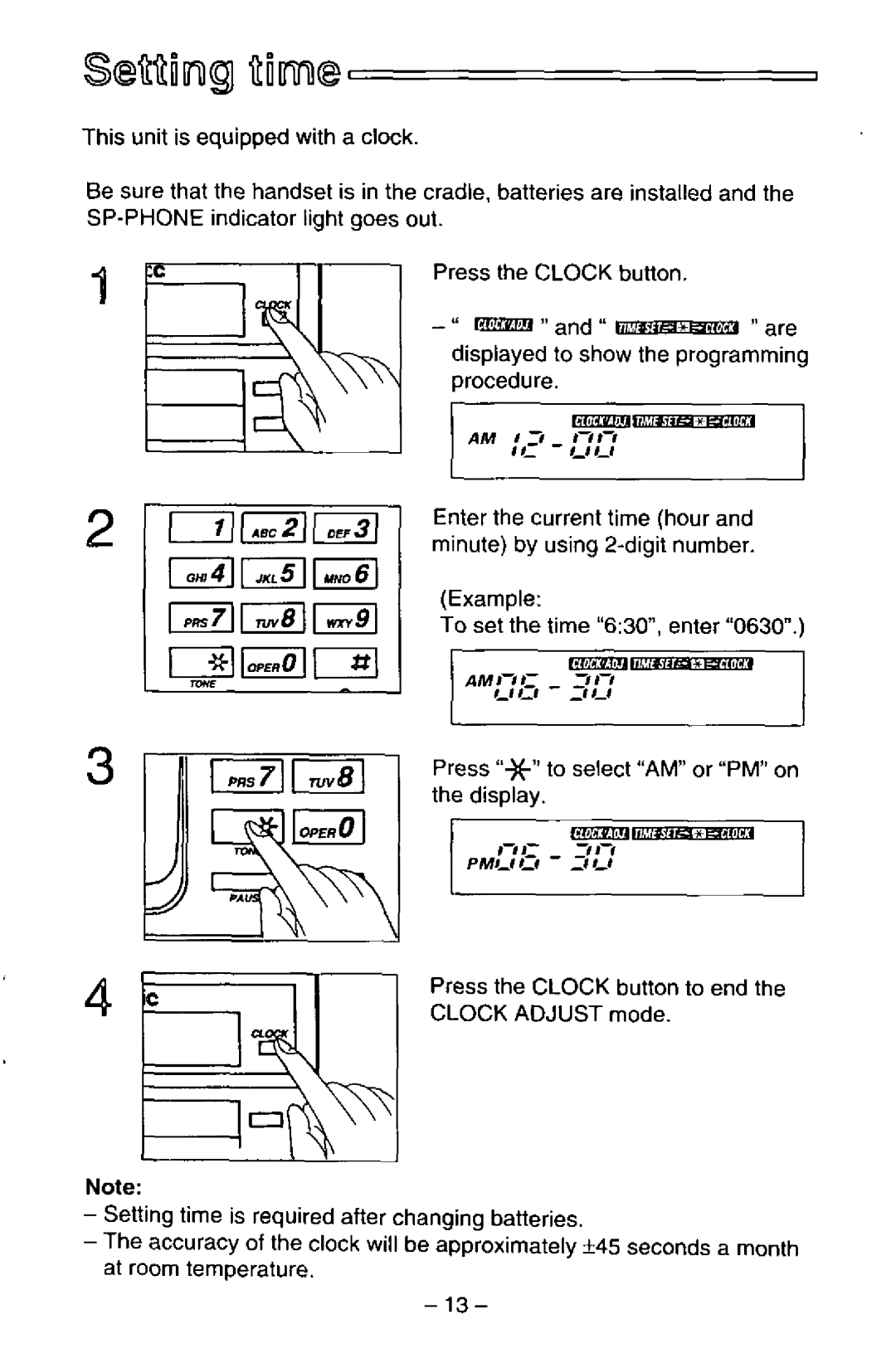 Panasonic KX-TS25-B manual 