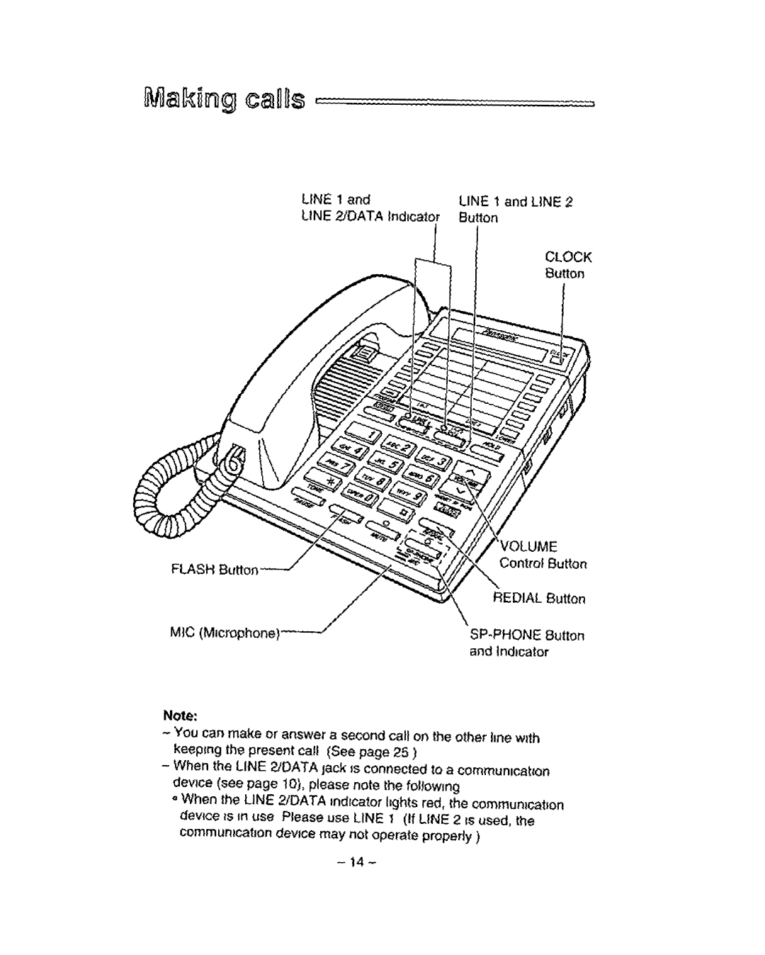 Panasonic KX-TS25-B manual 