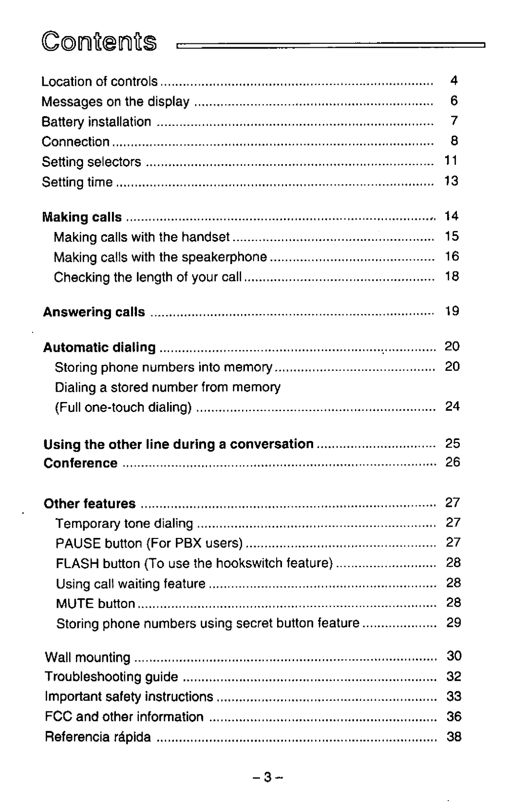 Panasonic KX-TS25-B manual 