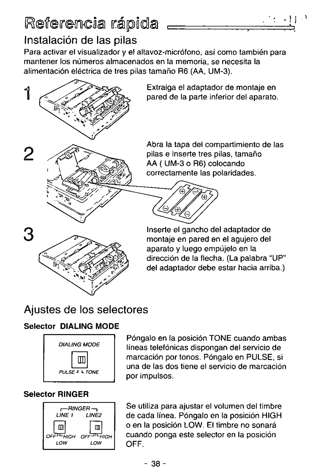 Panasonic KX-TS25-B manual 