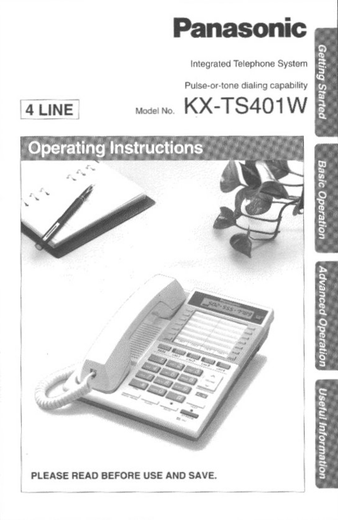 Panasonic KX-TS401W manual 