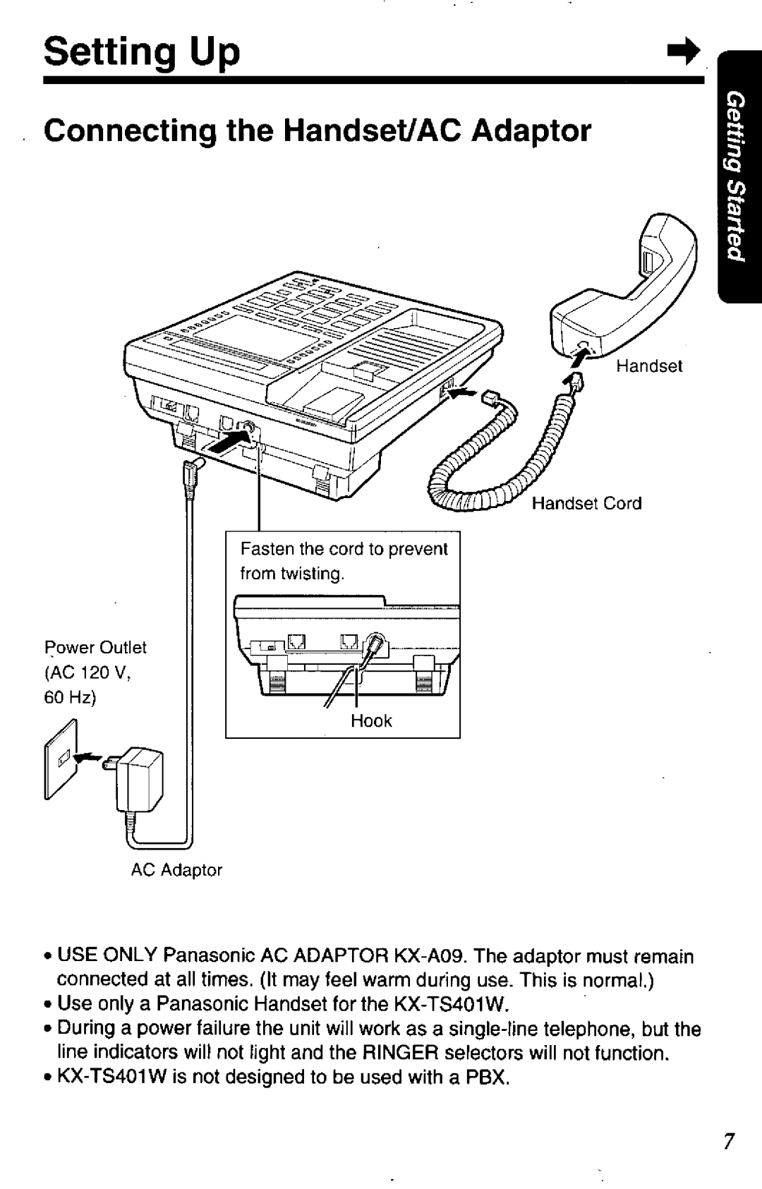 Panasonic KX-TS401W manual 