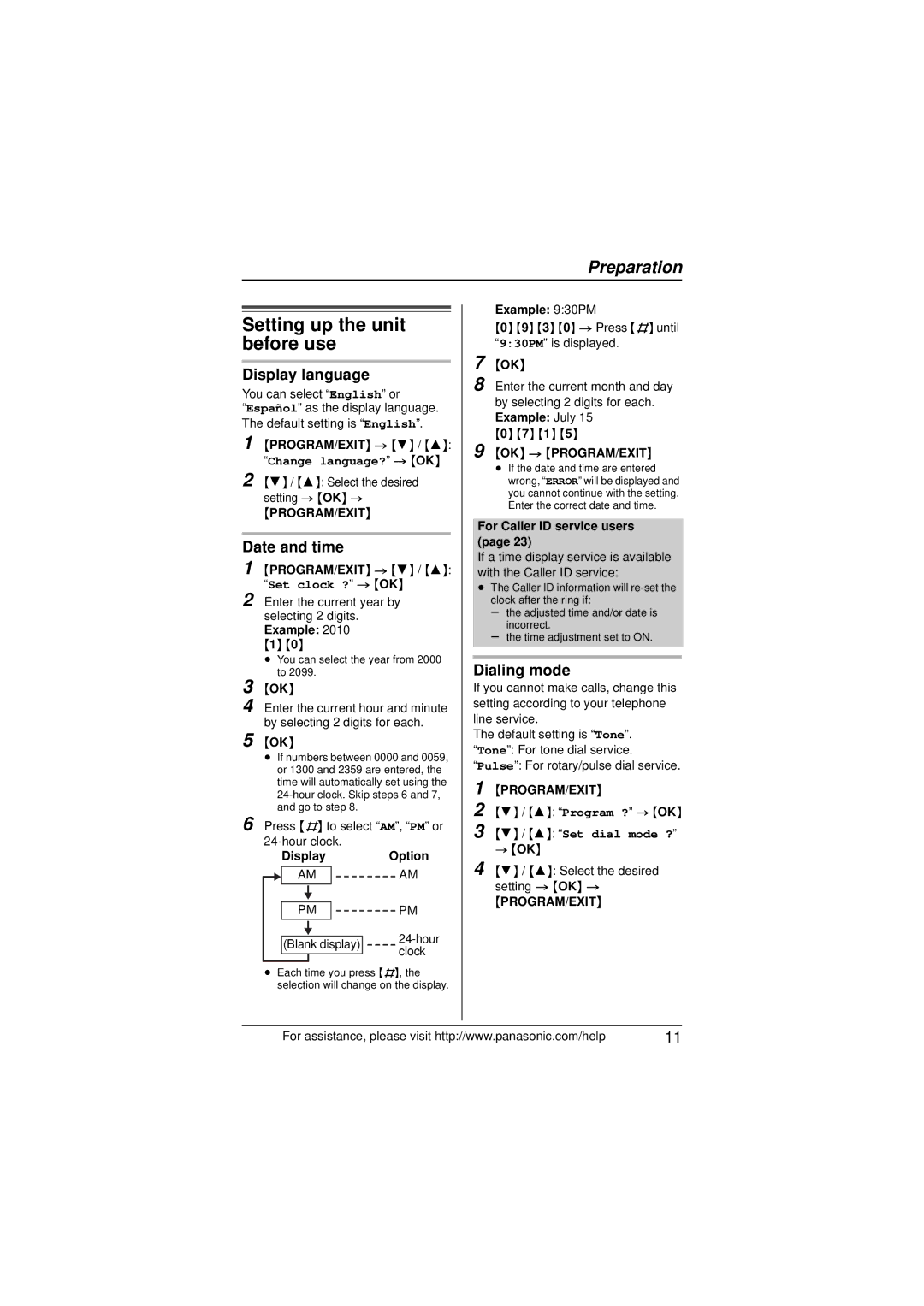 Panasonic KX-TS880 operating instructions Display Option 