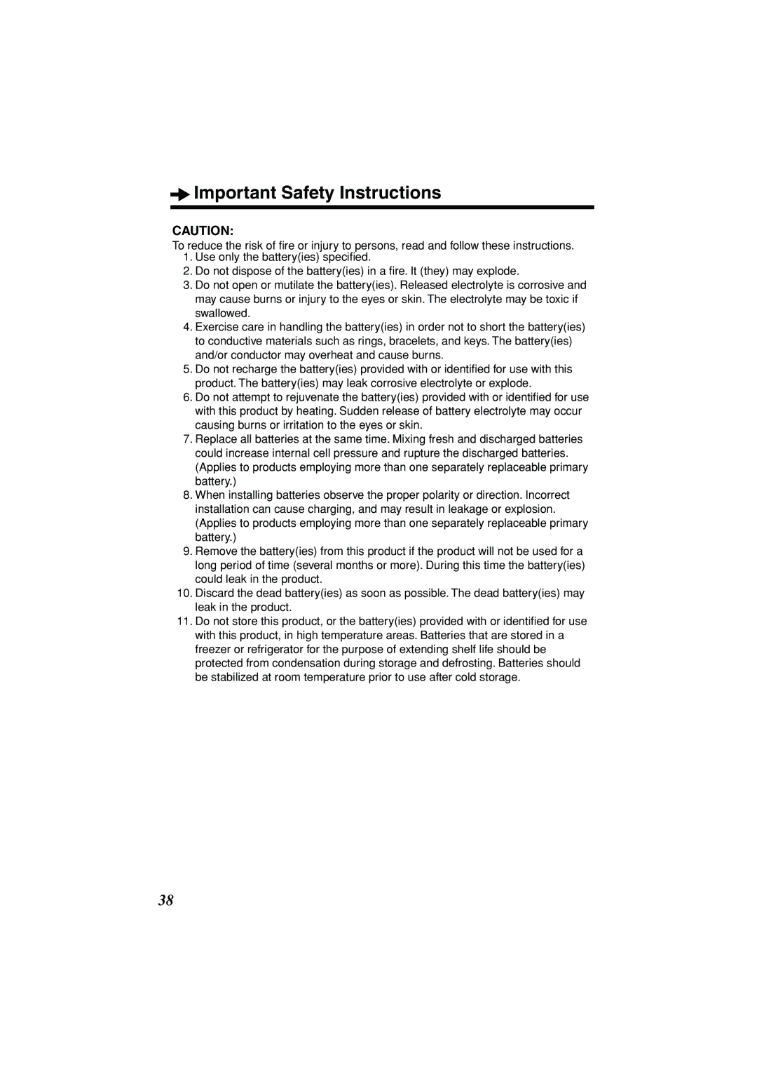 Panasonic KX-TSC11B operating instructions Important Safety Instructions 