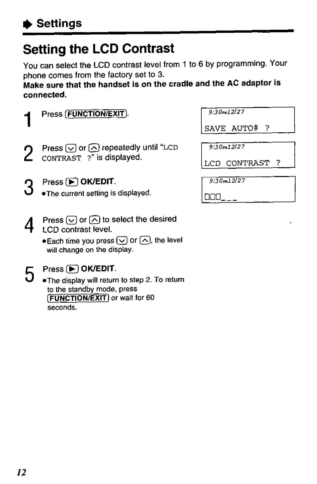 Panasonic KX-TSC12W manual 