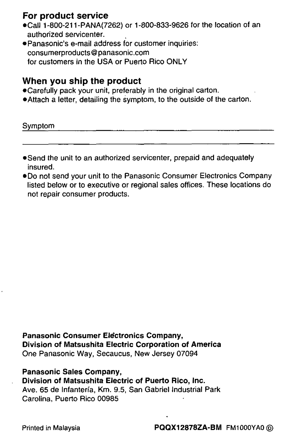 Panasonic KX-TSC12W manual 