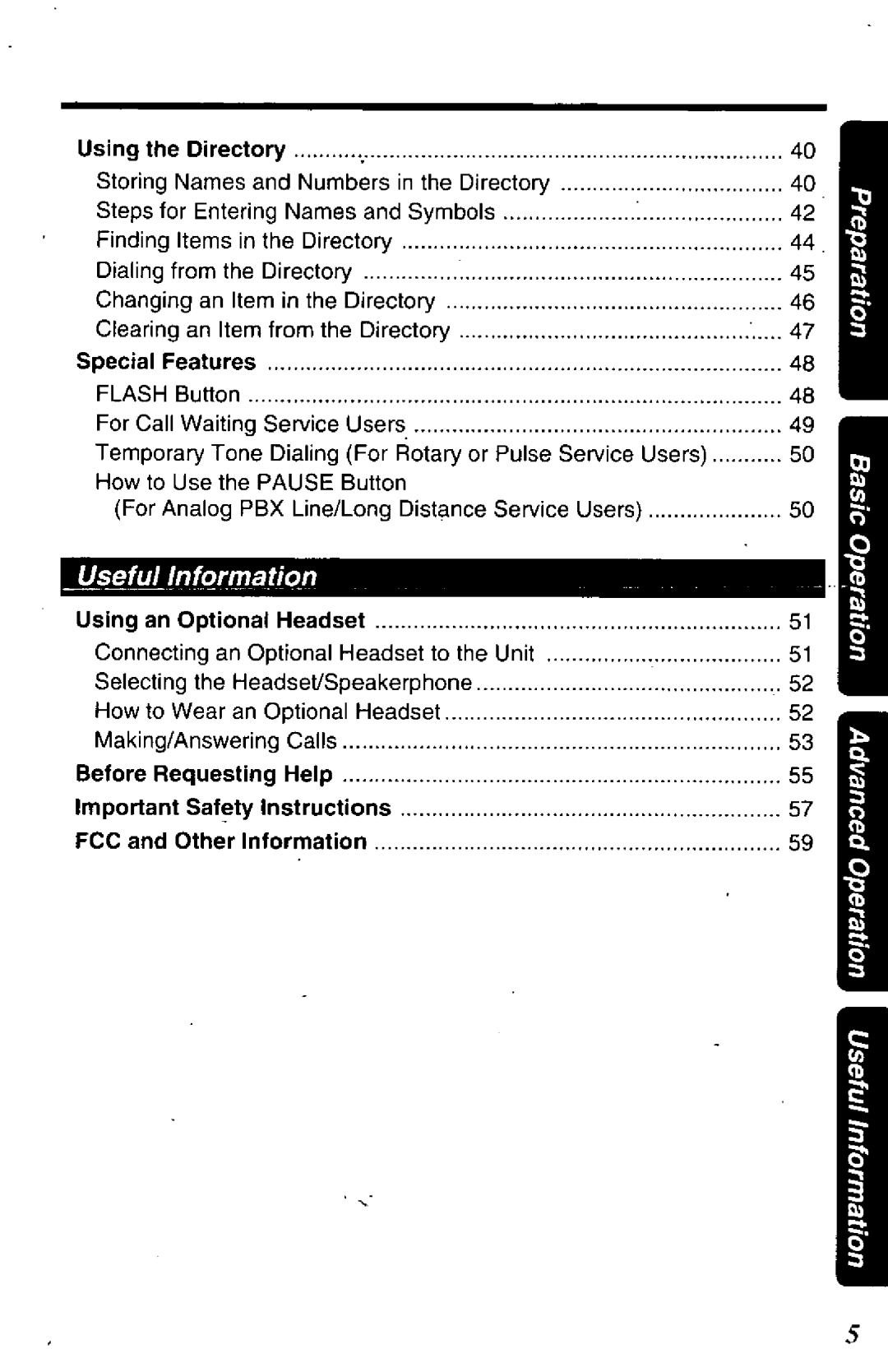 Panasonic KX-TSC50-B manual 