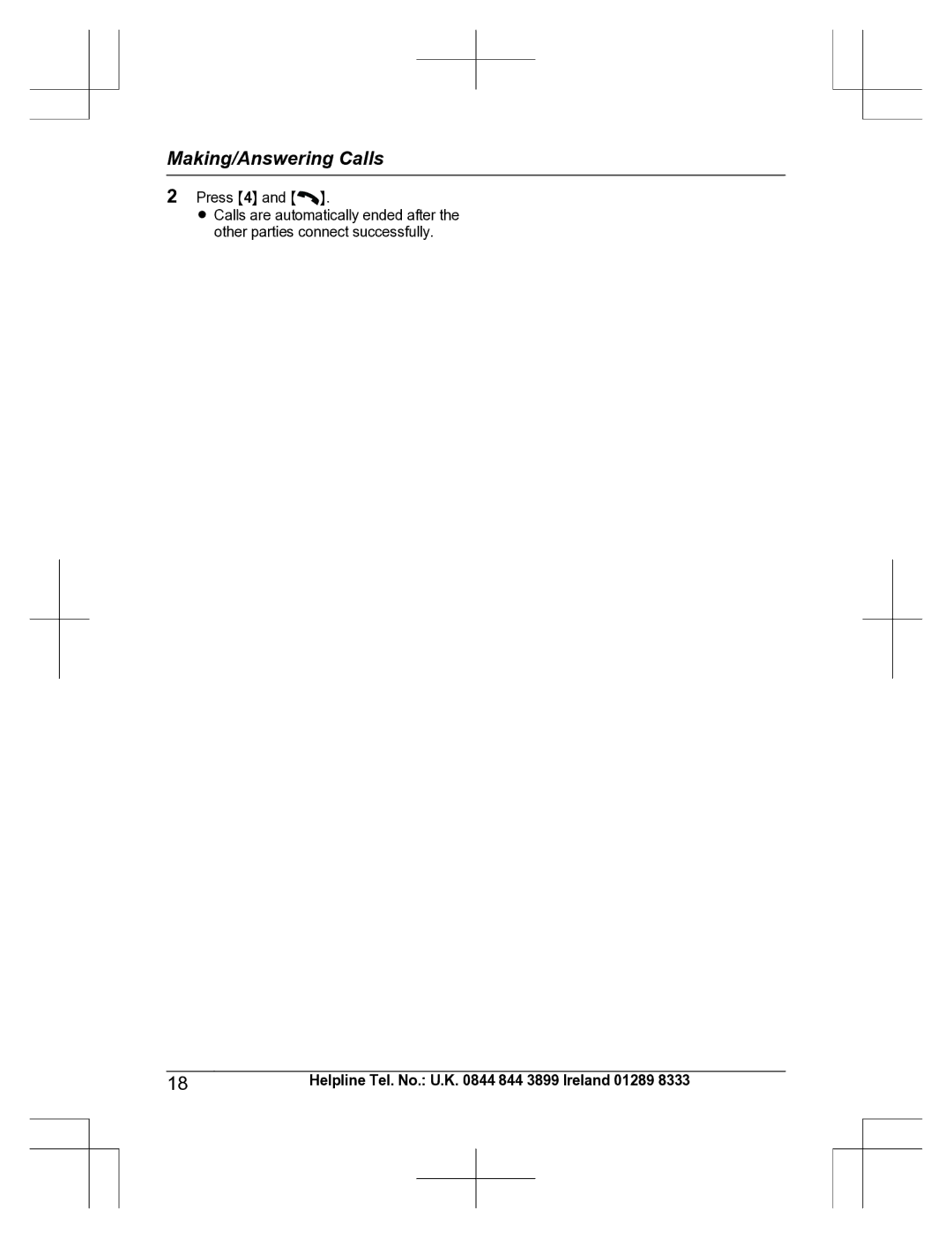 Panasonic KX-TU301 E operating instructions Press M4N and M N 