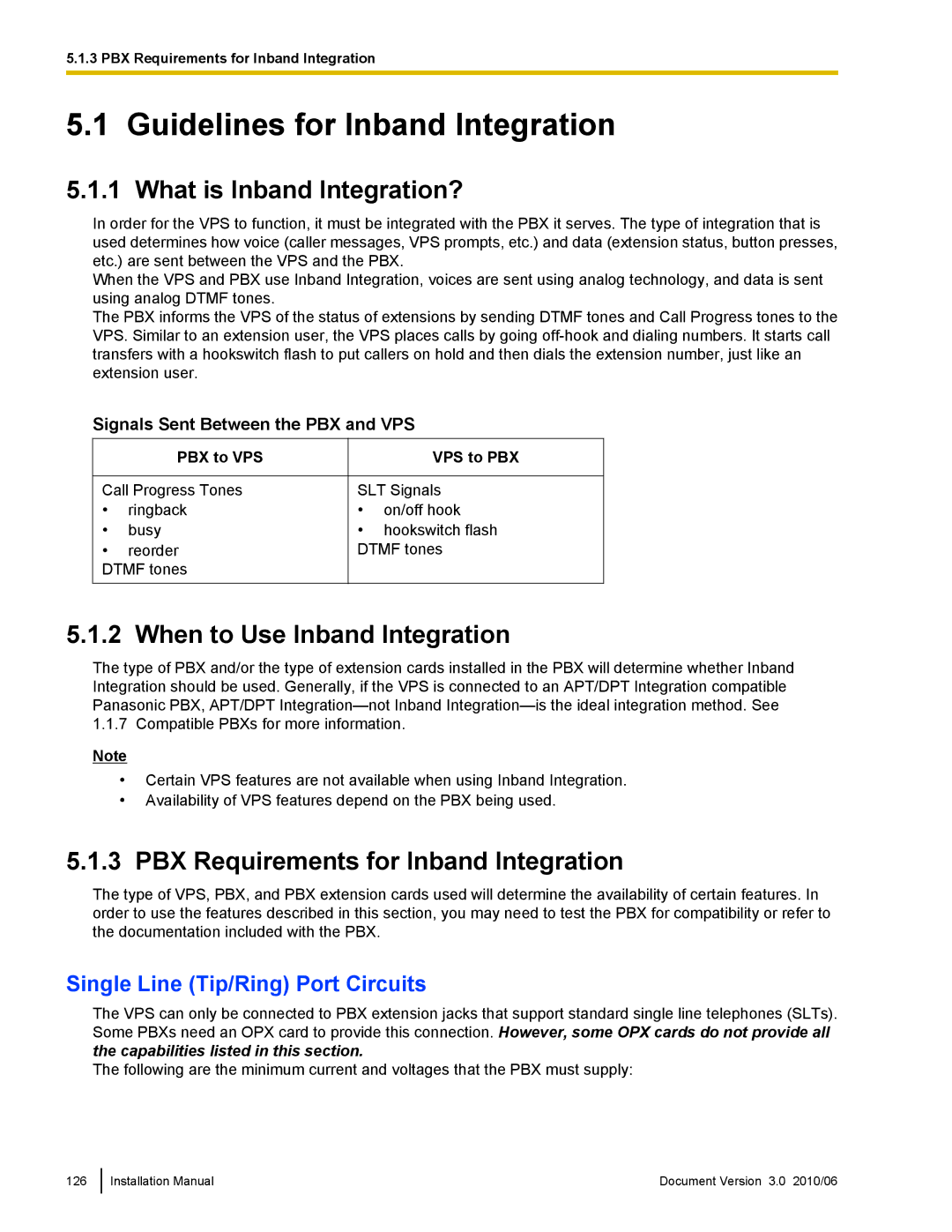 Panasonic KX-TVA50 Guidelines for Inband Integration, What is Inband Integration?, When to Use Inband Integration 