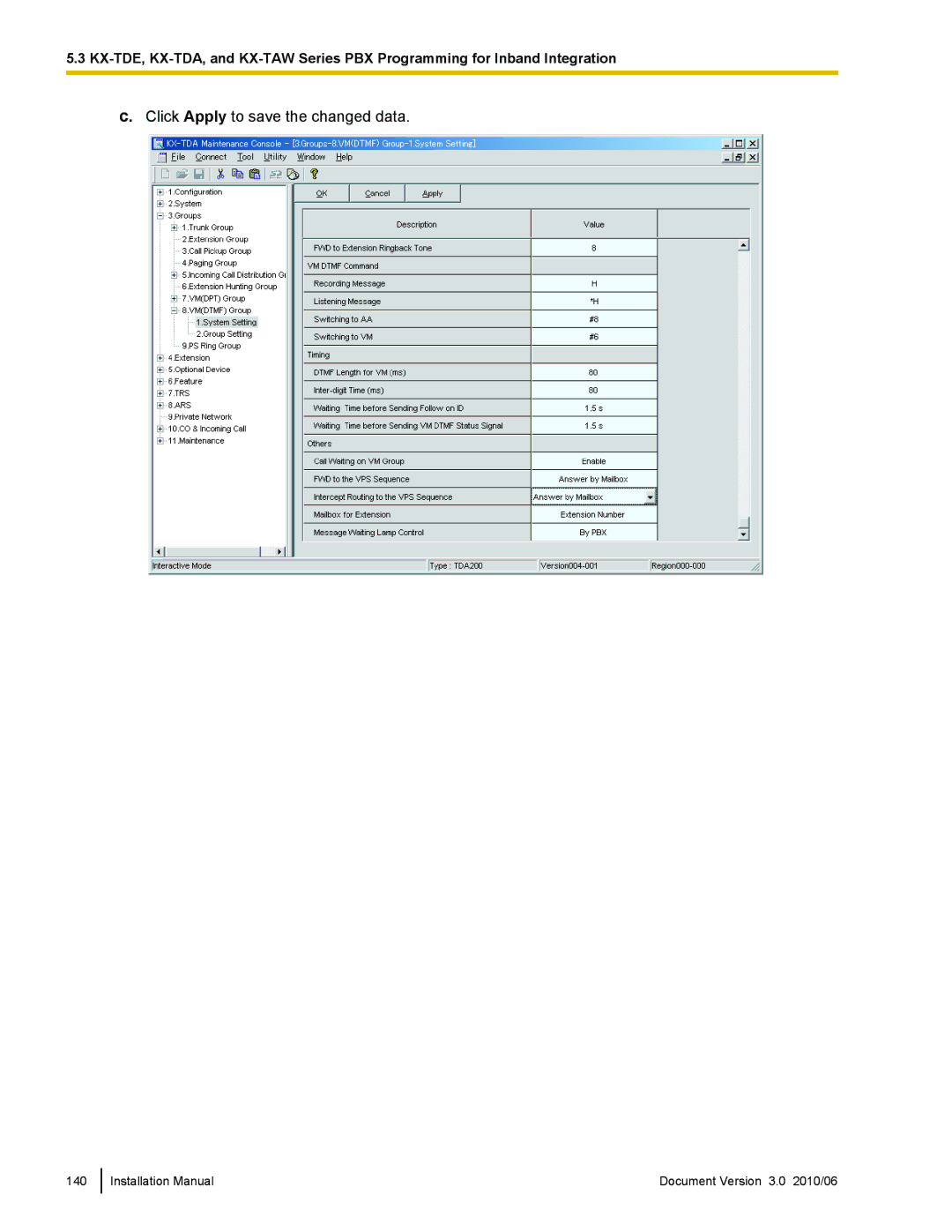 Panasonic KX-TVA50 installation manual Installation Manual Document Version 3.0 2010/06 