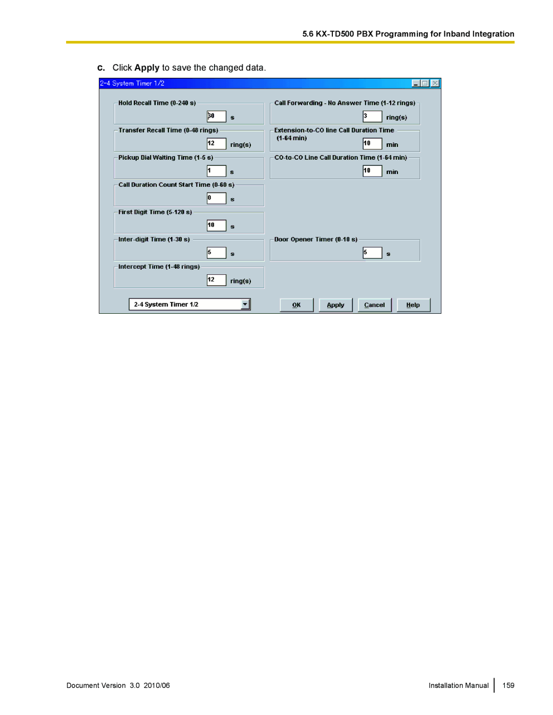 Panasonic KX-TVA50 installation manual Document Version 3.0 2010/06 Installation Manual 159 