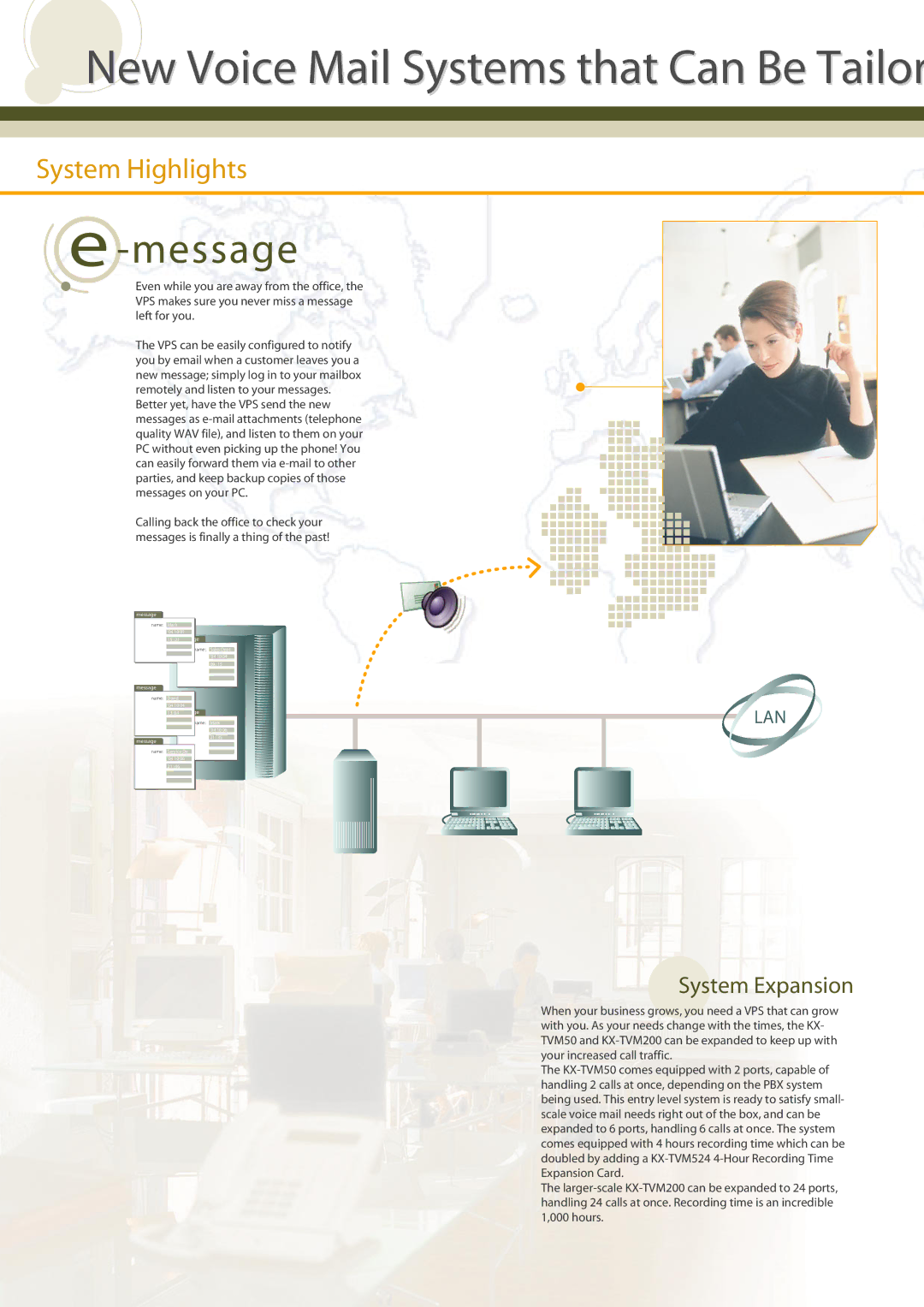 Panasonic KX-TVM50, KX-TVM200 manual System Highlights, System Expansion 