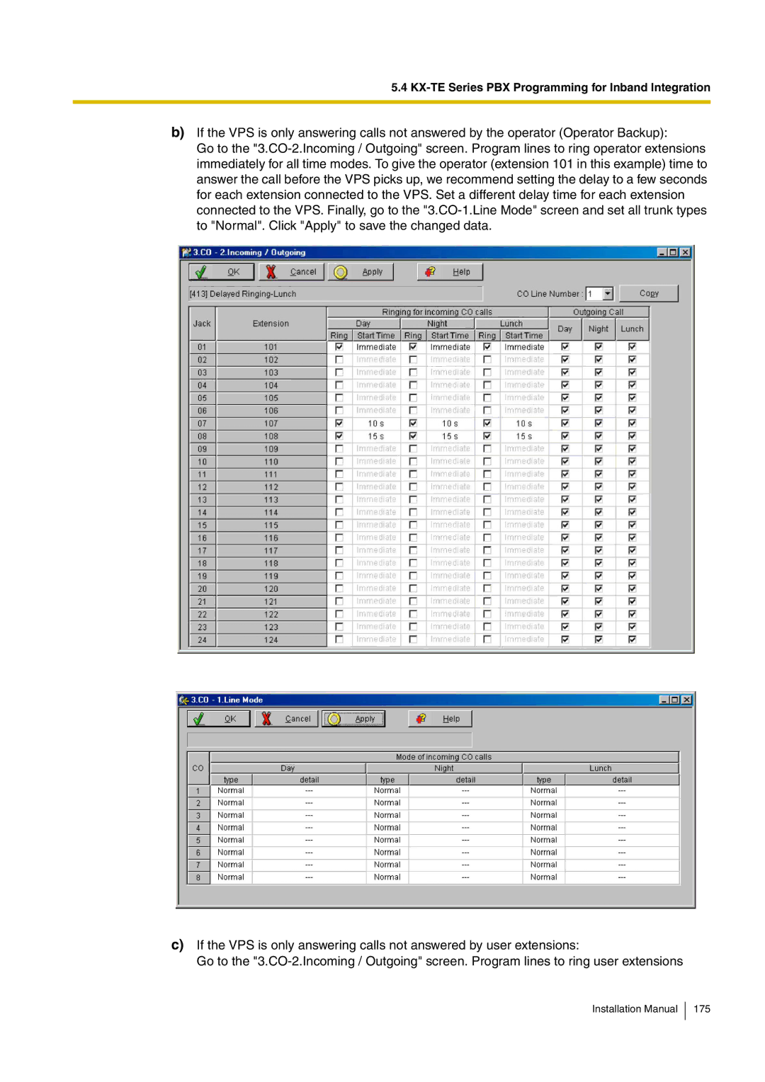 Panasonic KX-TVM50 installation manual Installation Manual 175 