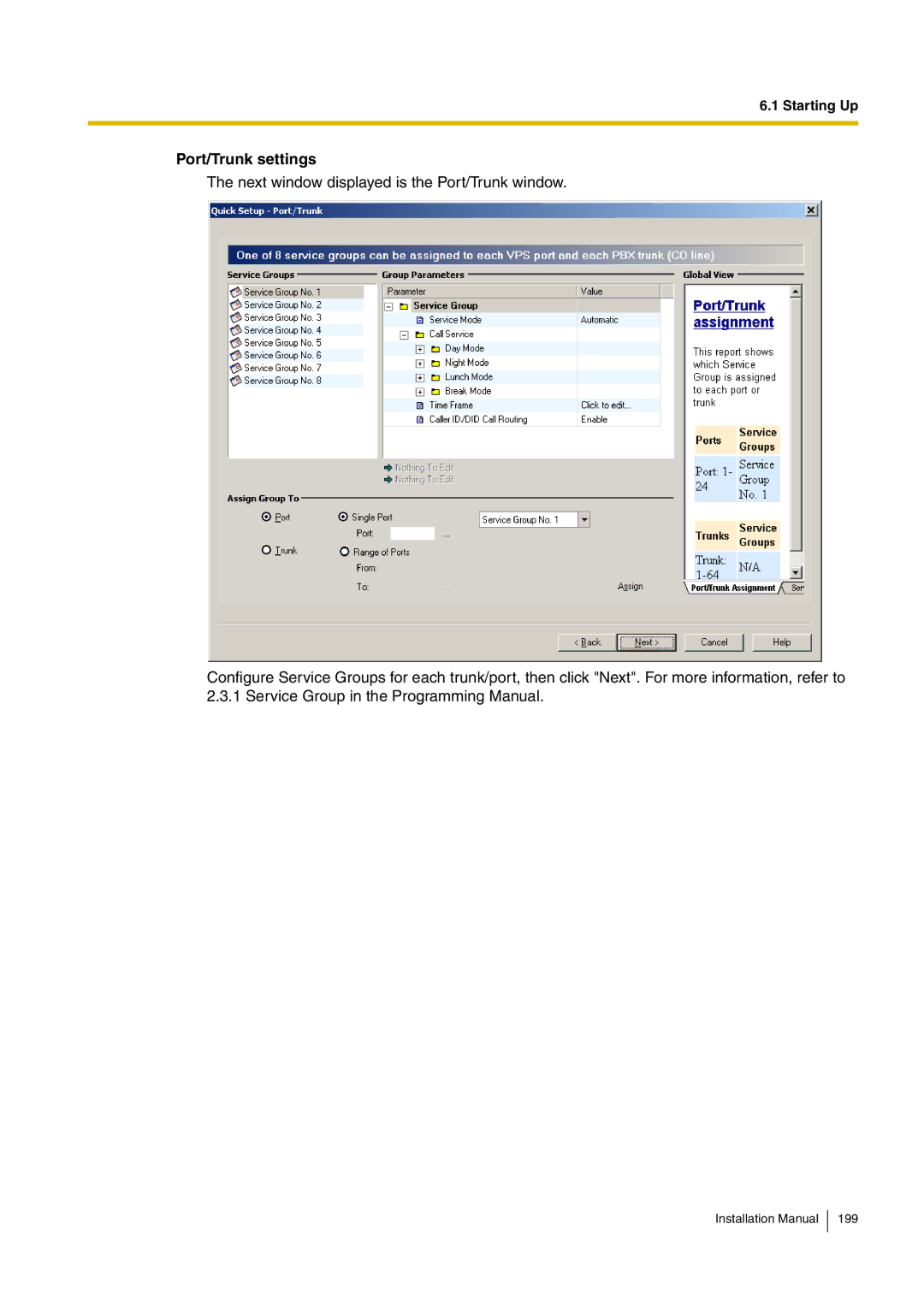 Panasonic KX-TVM50 installation manual Port/Trunk settings 