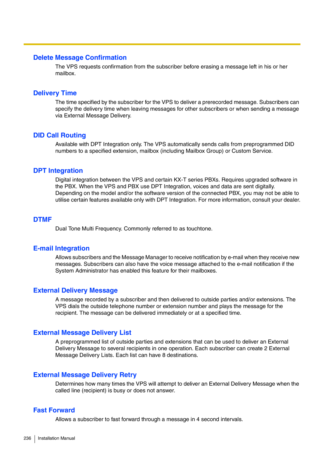 Panasonic KX-TVM50 installation manual Dtmf 