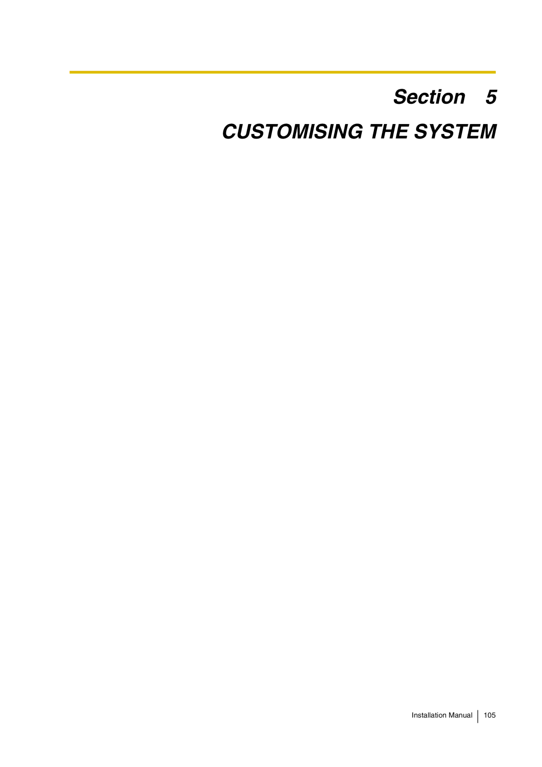 Panasonic KX-TVP200 installation manual Customising the System 