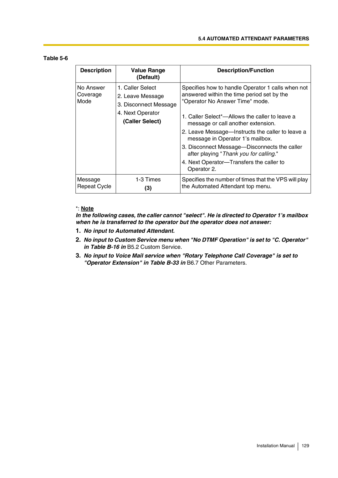 Panasonic KX-TVP200 installation manual Caller Select 