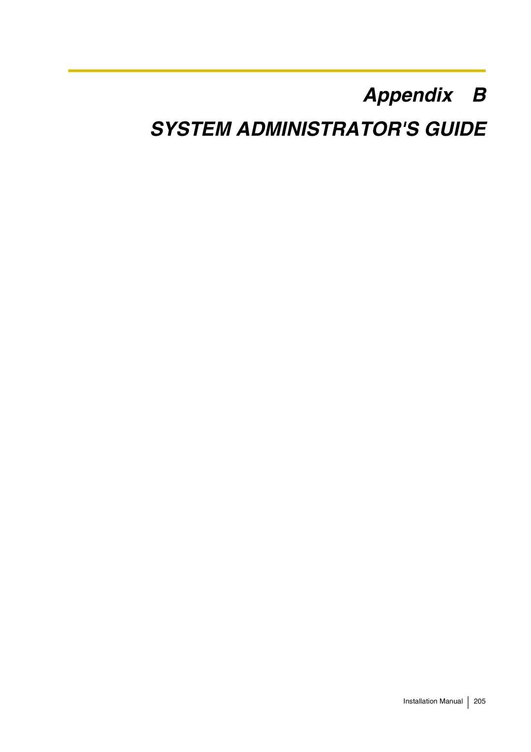 Panasonic KX-TVP200 installation manual System Administrators Guide 