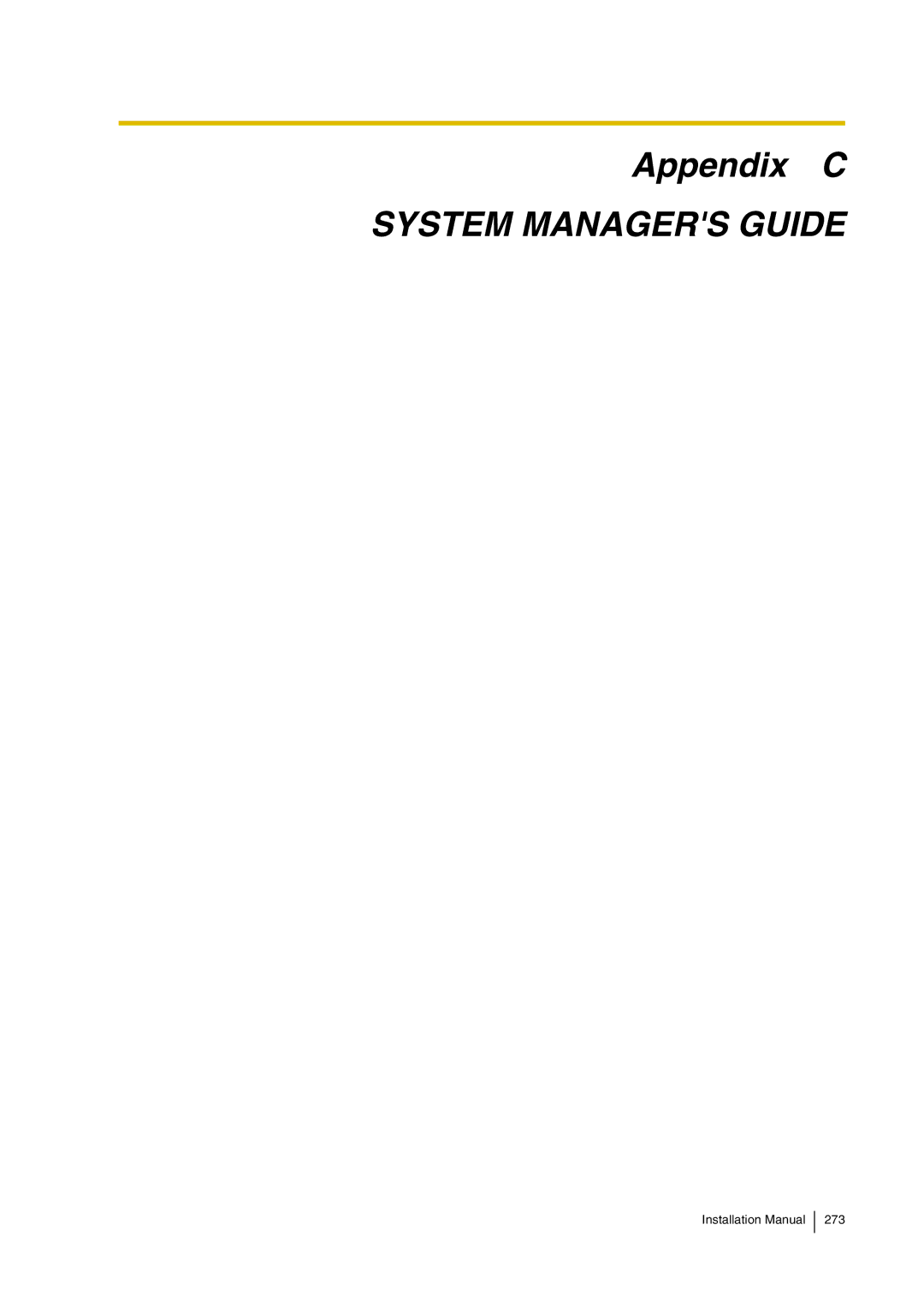 Panasonic KX-TVP200 installation manual System Managers Guide 