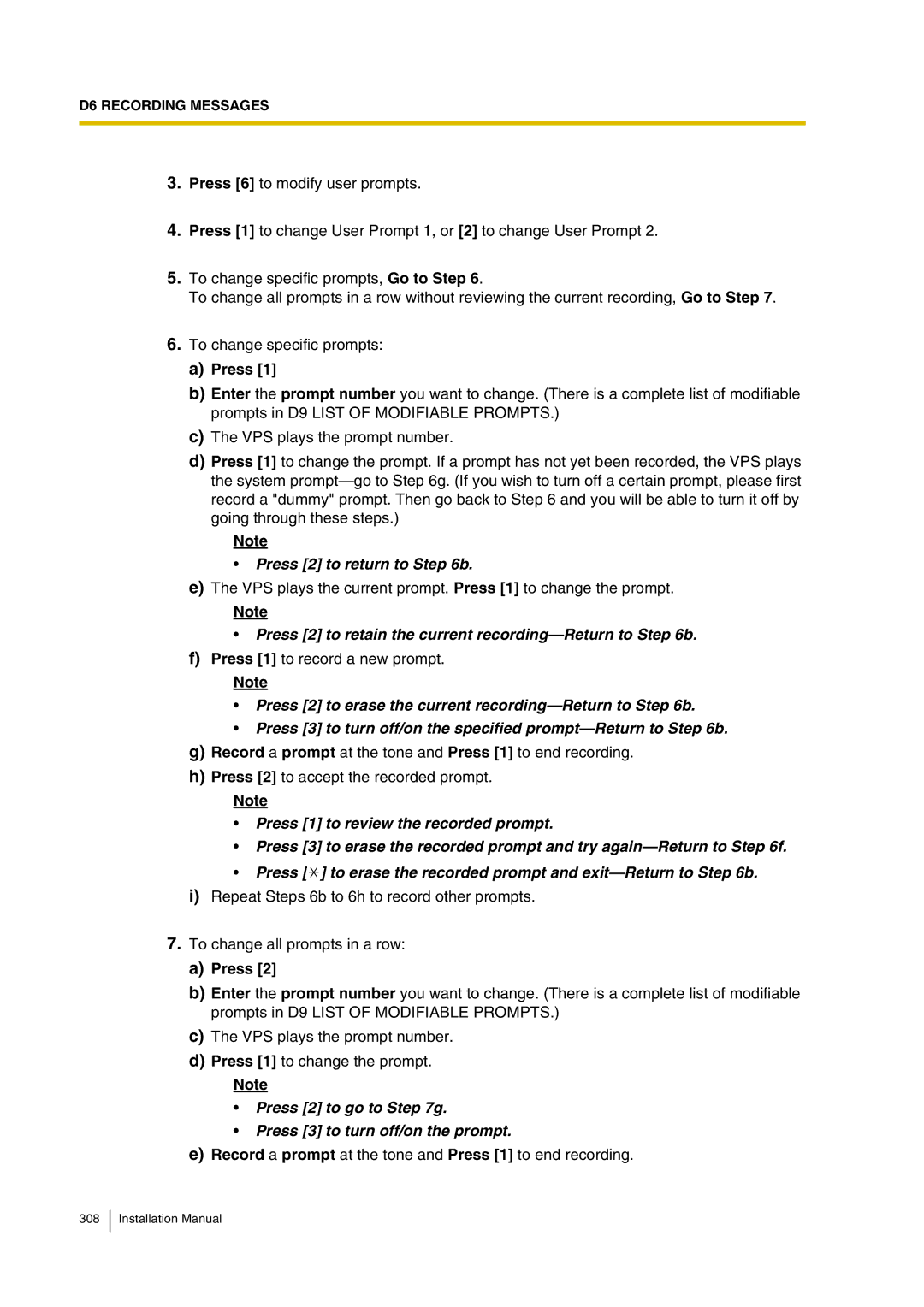 Panasonic KX-TVP200 installation manual Press 2 to return to b, Press 2 to retain the current recording-Return to b 