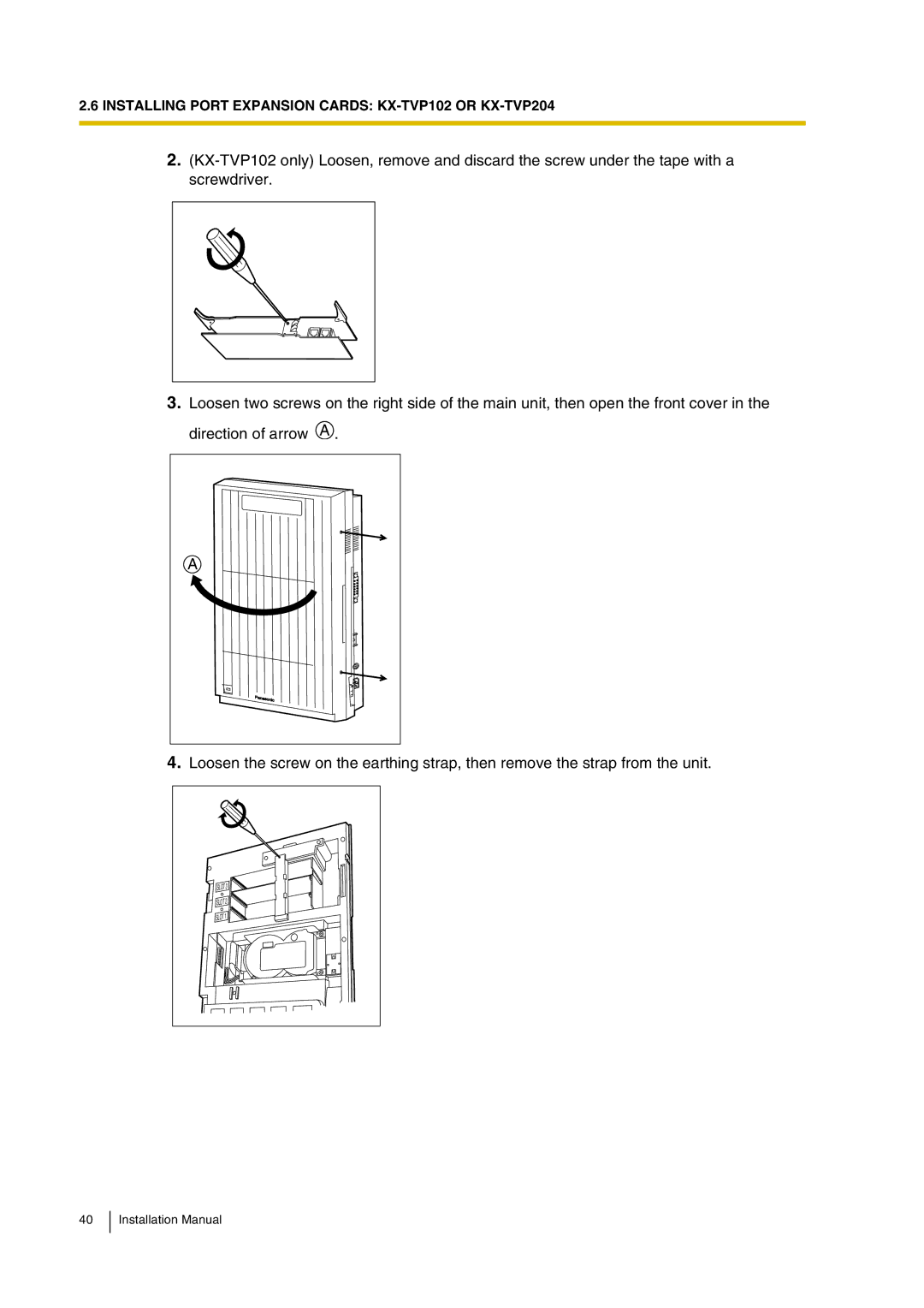 Panasonic KX-TVP200 installation manual Anasonic 