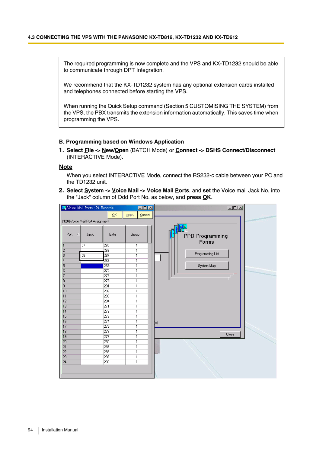 Panasonic KX-TVP200 installation manual Installation Manual 